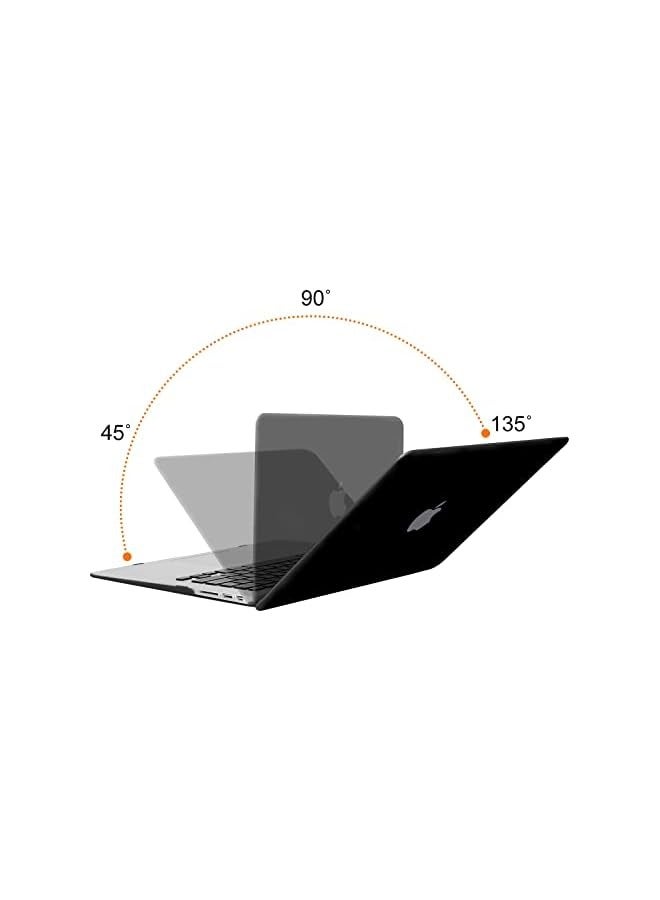 PROMASS Compatible with MacBook Air 13 inch Case (Models: A1369 & A1466, Older Version 2010-2017 Release), Protective Plastic Hard Shell Case & Keyboard Cover & Screen Protector, Black - Image 2