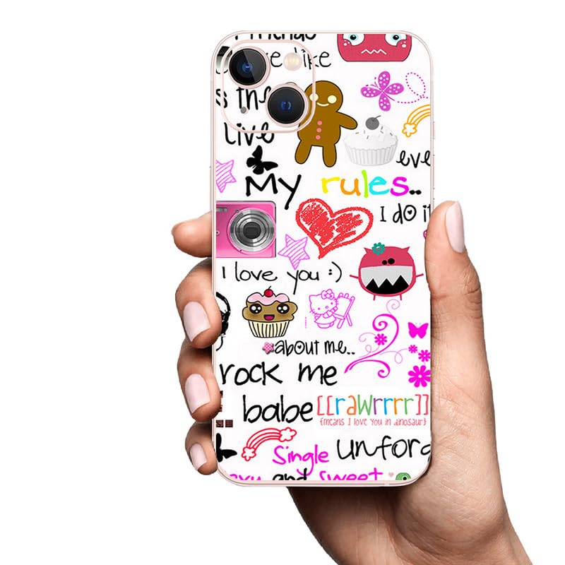 FCS Printed Designer Vinyl Mobile Back Skin Sticker for Samsung Galaxy A34 (Writing -37) - Image 5