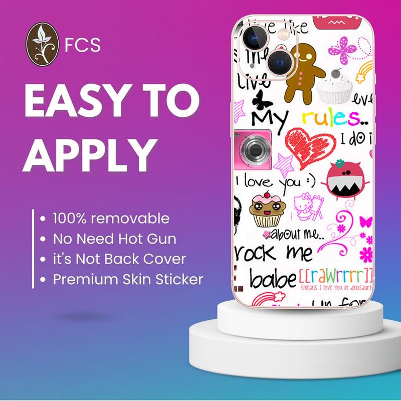 FCS Printed Designer Vinyl Mobile Back Skin Sticker for Samsung Galaxy A34 (Writing -37) - Image 4