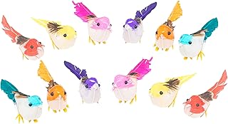Warmtree Warmtree 48 Pcs Artificial Simulation Birds Feather Mini Bird Decorative Fake Birds for Craft Home Ornaments Garden - Image 1