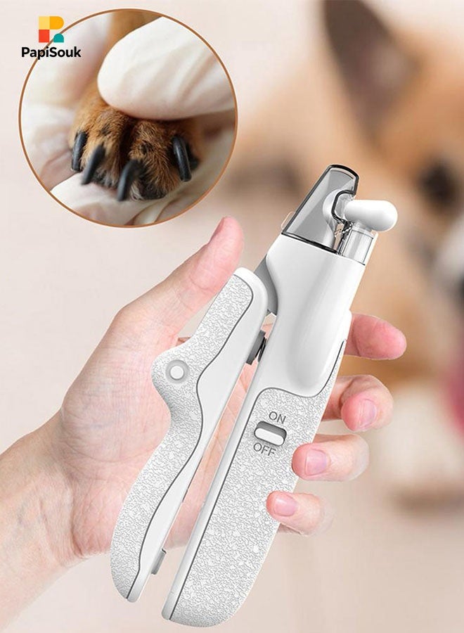 PapiSouk Pet Nail Clippers,Adjustable LED, splash-proof, built-in nail file | Suitable for cats and dogs of all sizes, safe grooming. - Image 2