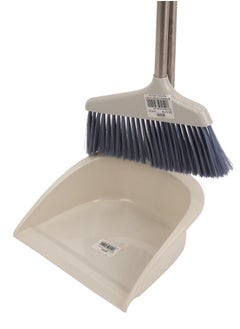 DELCASA Delcasa Dustpan and Broom with a Long Handle-DC3119| Large and Wide Brush Head Durable Dense Bristles with Handle and Comfortable Grip  - Image 2