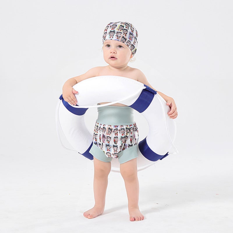 Children''s Swimming Trunks with Hood for Men and Women, Quick-Drying Shorts for Small and Medium-Sized Kidsren, Sun Protection Baby Swimwear Shorts, Breathable Ice Silk Milk Silk - Image 5