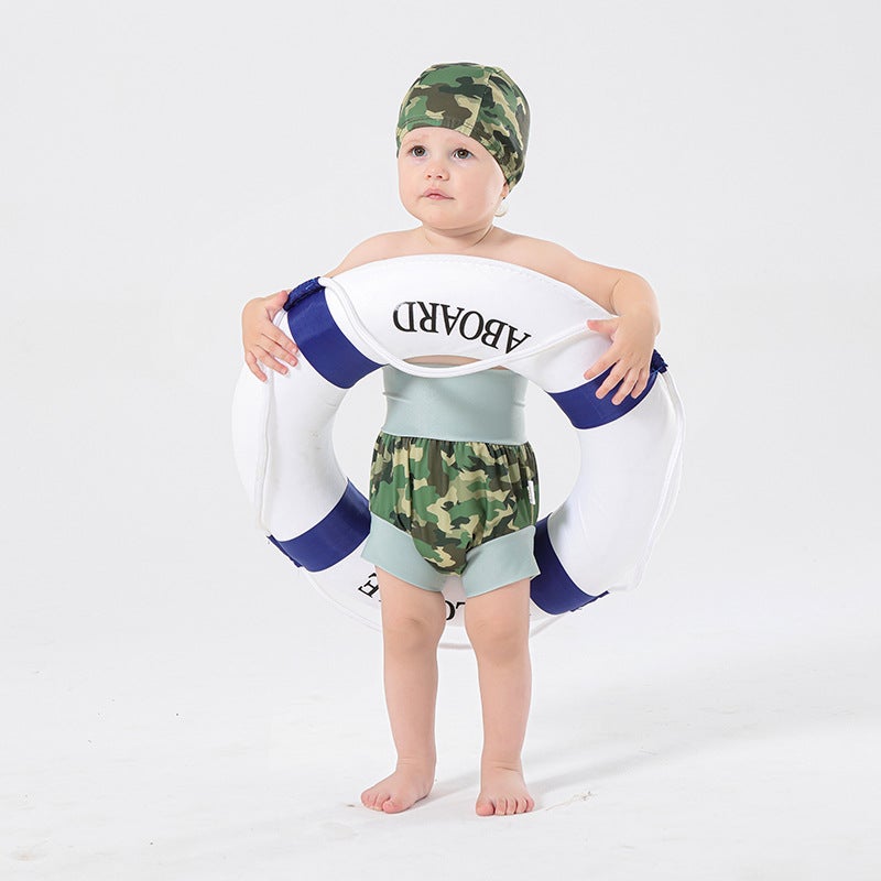 Children''s Swimming Trunks with Hood for Men and Women, Quick-Drying Shorts for Small and Medium-Sized Kidsren, Sun Protection Baby Swimwear Shorts, Breathable Ice Silk Milk Silk - Image 4