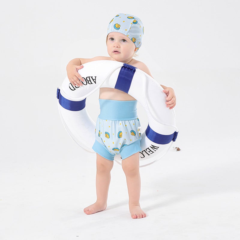 Children''s Swimming Trunks with Hood for Men and Women, Quick-Drying Shorts for Small and Medium-Sized Kidsren, Sun Protection Baby Swimwear Shorts, Breathable Ice Silk Milk Silk - Image 2