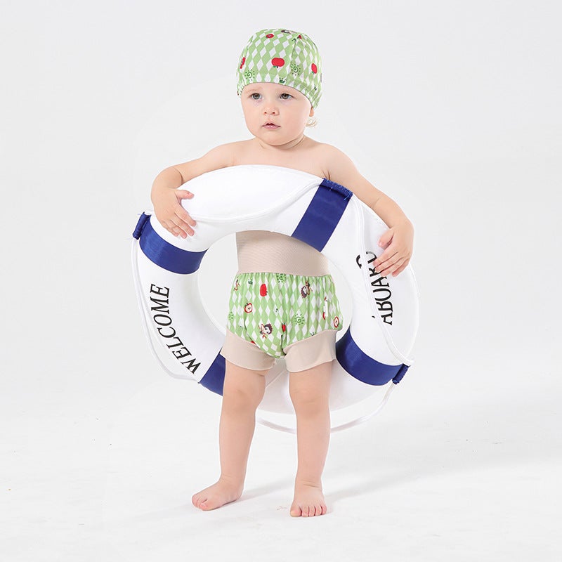 Children''s Swimming Trunks with Hood for Men and Women, Quick-Drying Shorts for Small and Medium-Sized Kidsren, Sun Protection Baby Swimwear Shorts, Breathable Ice Silk Milk Silk - Image 3
