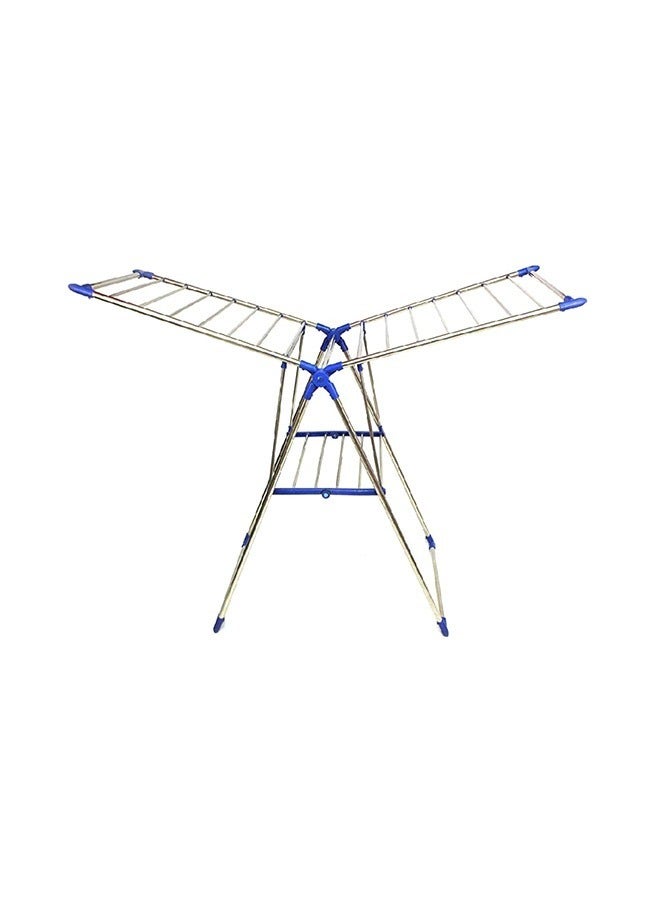 White and blue clothes drying rack - Image 1
