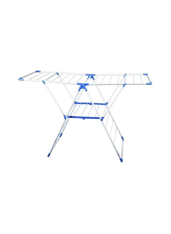 White and blue clothes drying rack - Image 3