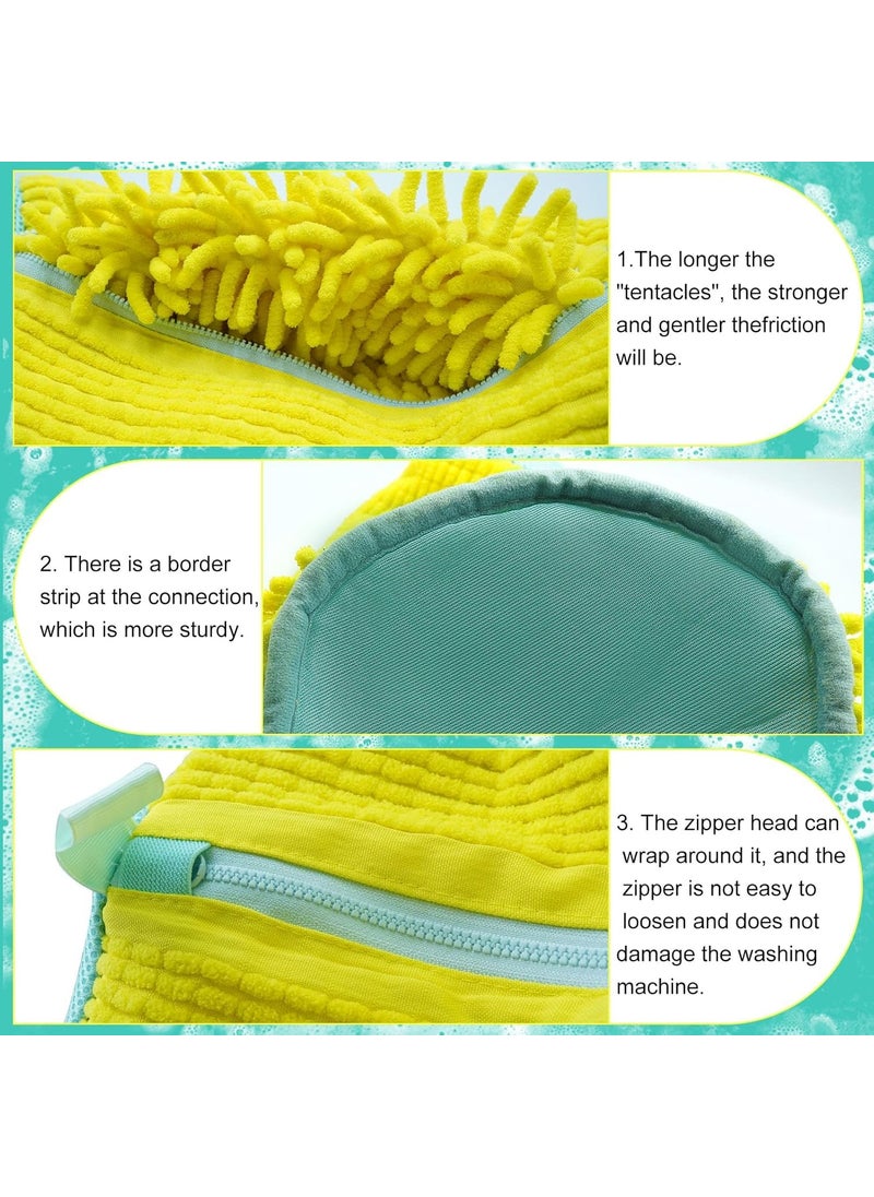 Finzatik Finzatik Mesh Laundry Bags Shoe Washing Machine Bag 1000 Bristles Cleaning Shoe Bag for Washing Machine Shoe Washing Machine Bag Sneaker Cleaning Laundry Reusable Shoe Bag for Washer and Dryer  - Image 5