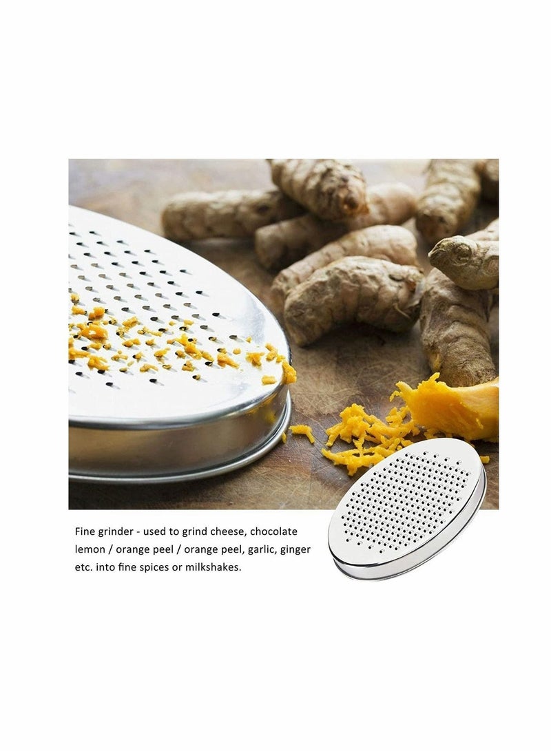 NIBEMINENT Cheese Grater Lemon Zester with Food Storage Container and Lid Vegetable Chopper Grinder Perfect for Hard Parmesan or Soft Cheddar Family Daily Ginger Vegetables Box - Image 4