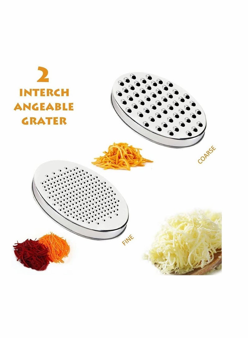 NIBEMINENT Cheese Grater Lemon Zester with Food Storage Container and Lid Vegetable Chopper Grinder Perfect for Hard Parmesan or Soft Cheddar Family Daily Ginger Vegetables Box - Image 2