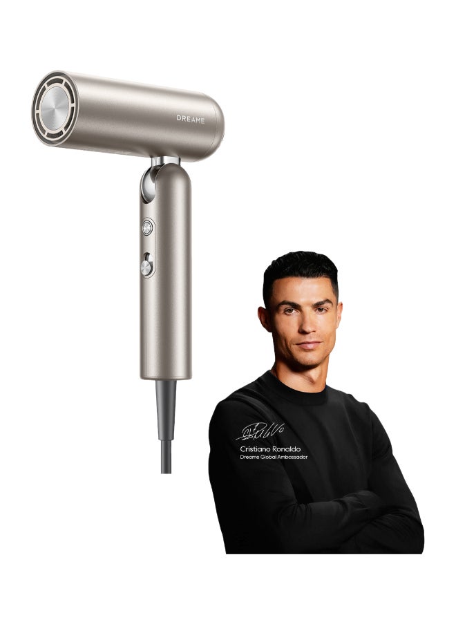 Dreame Pocket High Speed Hair Dryer, 3 Folding Shapes, 300g, 110,000 rpm Motor, 57°C Constant Temperature, 40 Seconds Drying, AHD51-GOLD - Image 1