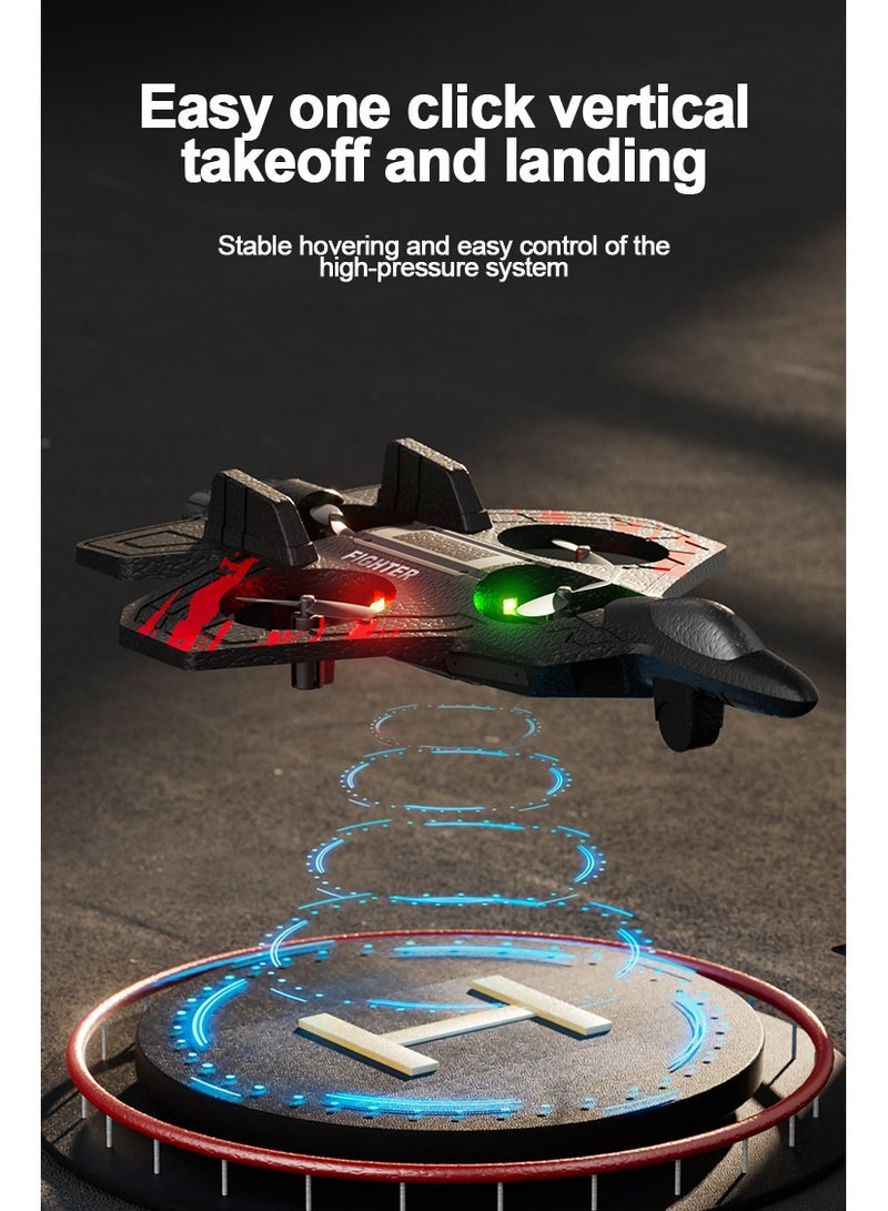 DIGI CORE RC Plane 2.4GHz Remote Control Fighter Jet, 360° Roll & Hover, One-Click Takeoff/Landing, Pneumatic Altitude System, LED Lights, Crash-Resistant EPP, Easy to Fly RC Airplane for Kids & Beginners Red/Black - Image 4