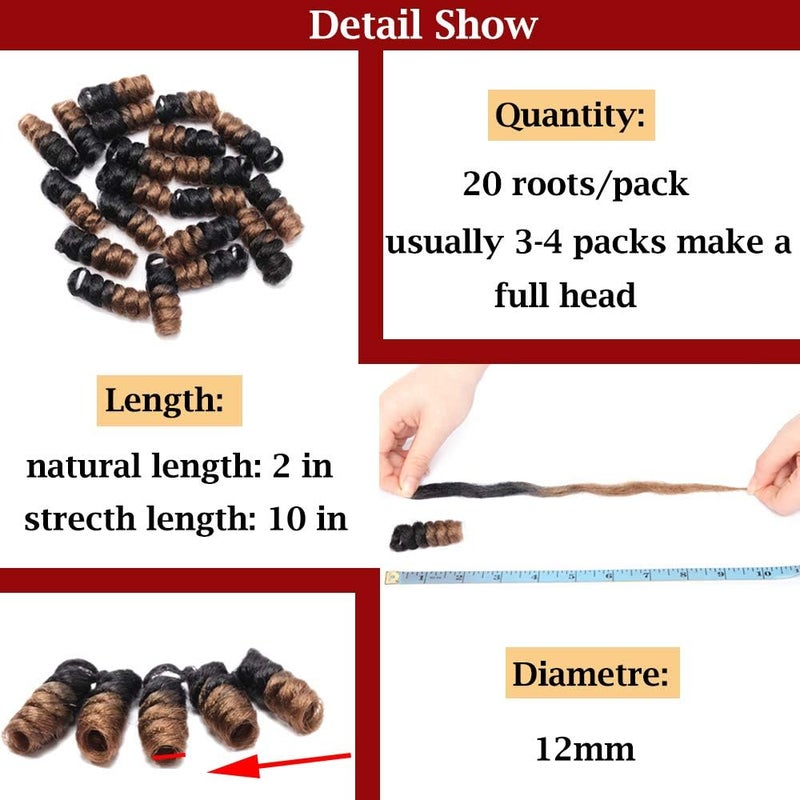 S-noilite [3 packs] Short Curls Crochet Hair Braids for Black Women 12mm Jamaican Bounce Curls Jump Wand for DIY Mohawk Afro Twist Braided Wigs Braiding Hair Extensions (10",Black to Red) - Image 4