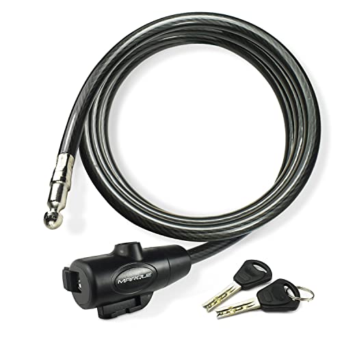 MARQUE Bike Lock with Key – 7FT 3/8” Straight Cable Locks with Keys, Anti-Theft Security Cable for Bicycles, Scooters, Kayaks, Paddle Boards, Gates - Image 1
