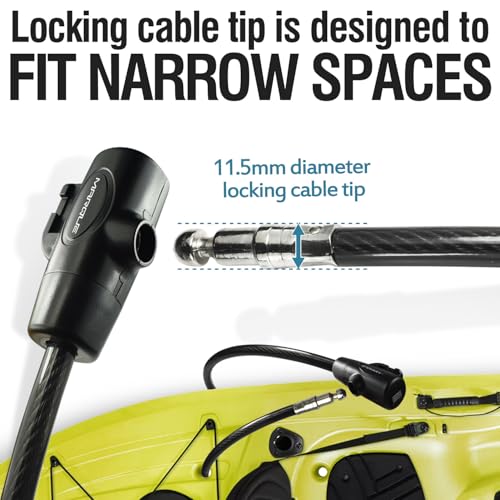 MARQUE Bike Lock with Key – 7FT 3/8” Straight Cable Locks with Keys, Anti-Theft Security Cable for Bicycles, Scooters, Kayaks, Paddle Boards, Gates - Image 2