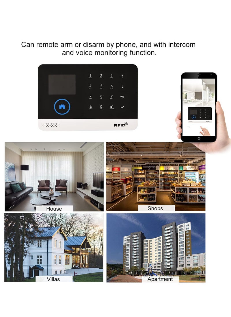 XiuWoo 433MHz Wireless WIFI and GSM Auto-dial Alarm Security System LCD Display Door Sensor Remote Control Compatible with Alexa Home Voice Control Smart Home Burglar Security Alarm System  - Image 5