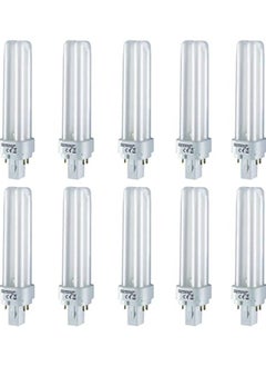 Osram OSRAM DULUX-DE 18W Compact Fluorescent lamp Bulb WARM WHITE G24q-2 4PIN - Pack of 10  - Image 2