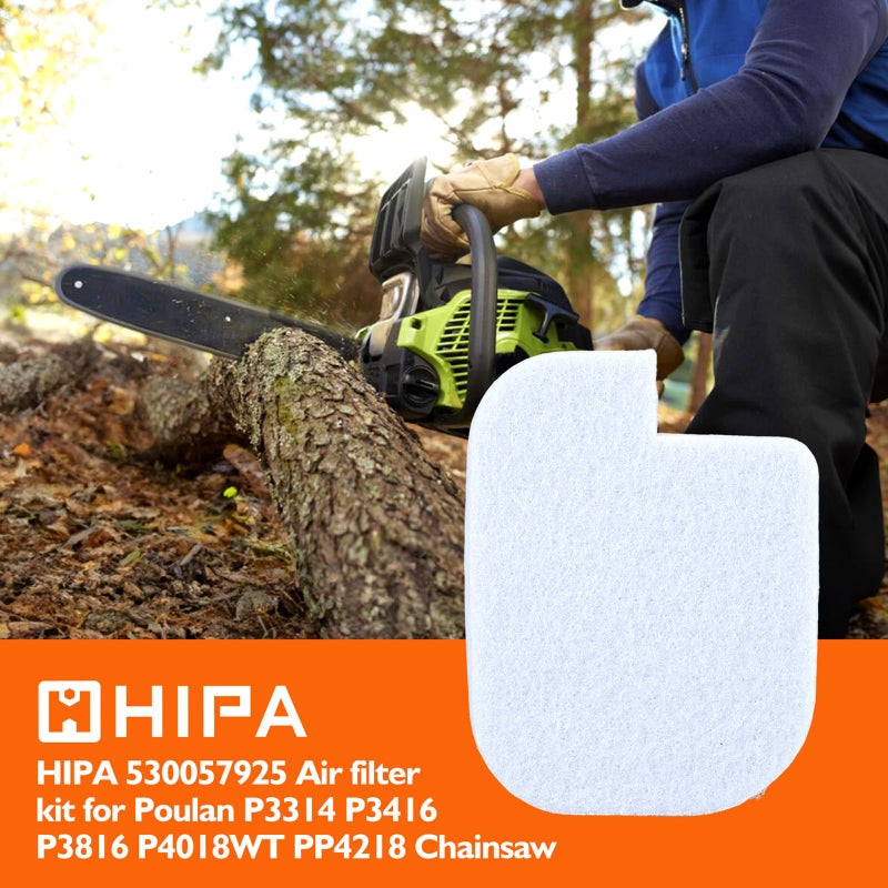 Hipa P3314 530057925 Air Filter Kit for Poulan P3816 PP3416 PP4018 PP3516 PP3816 PPB3416 PPB4018 S1970 Gas Chainsaw w Fuel Filter Fuel Line Hose Tube Spark Plug Kit - Image 2