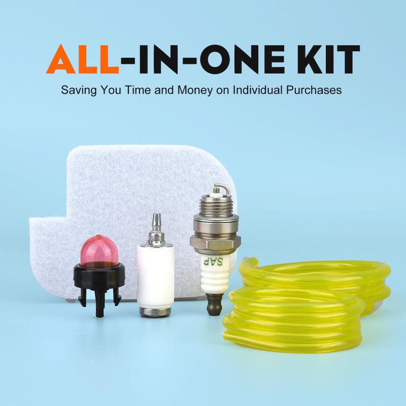 Hipa P3314 530057925 Air Filter Kit for Poulan P3816 PP3416 PP4018 PP3516 PP3816 PPB3416 PPB4018 S1970 Gas Chainsaw w Fuel Filter Fuel Line Hose Tube Spark Plug Kit - Image 3