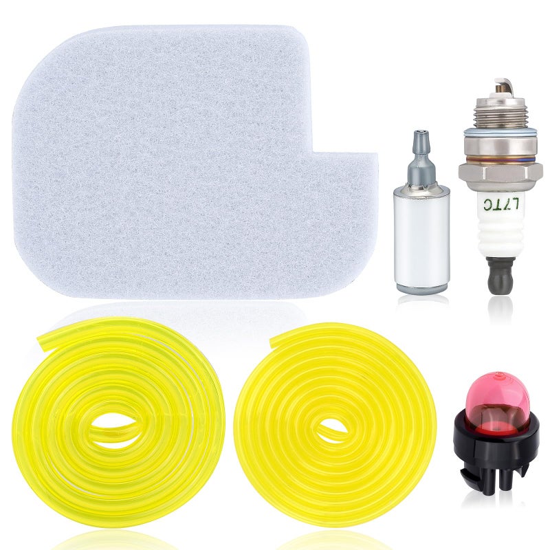 Hipa P3314 530057925 Air Filter Kit for Poulan P3816 PP3416 PP4018 PP3516 PP3816 PPB3416 PPB4018 S1970 Gas Chainsaw w Fuel Filter Fuel Line Hose Tube Spark Plug Kit - Image 1