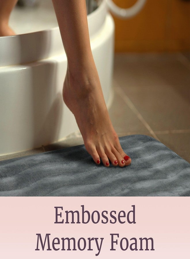 لافيش هوم طقم سجاد حمام من قطعتين من إسفنج الذاكرة من لافيش هوم بيدفورد هوم - بلاتينيوم، 32 × 20 × 0.625 - Image 3