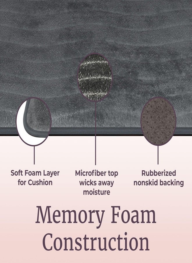لافيش هوم طقم سجاد حمام من قطعتين من إسفنج الذاكرة من لافيش هوم بيدفورد هوم - بلاتينيوم، 32 × 20 × 0.625 - Image 2