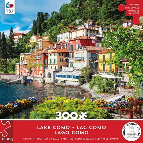 Ceaco Scenic Photography Lake Como 300 Piece Jigsaw Puzzle - Image 1