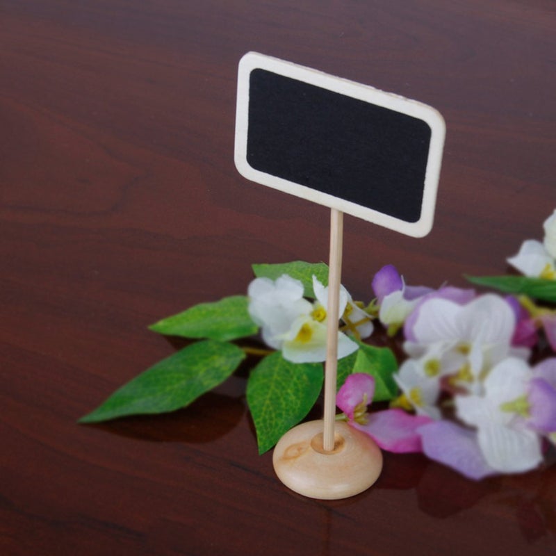 10pcs Children Mini Blackboard Chalkboard Wordpad Message Board with Holder Base for Wedding or Home Decoration - Image 1