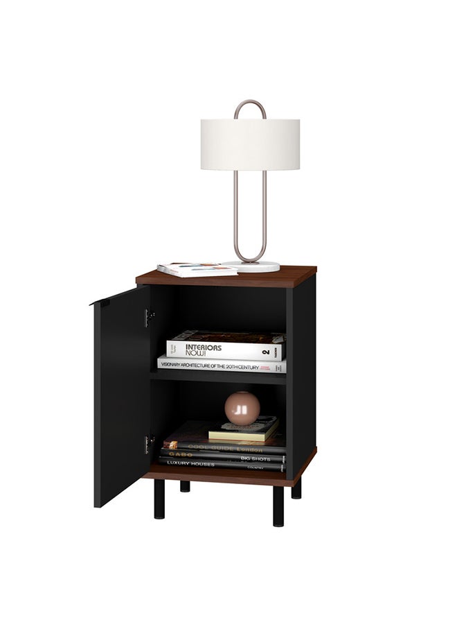 Home Box Side Table - Mdp 15Mm Color Black/Nutbrown 36 x 38 x 57.5 cm  - Image 2