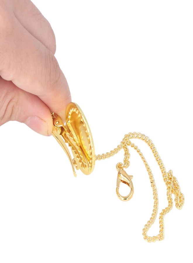 GLOGLOW Fashionable Portable Golden Letter Pacifier, Travel-Ready Hygienic Rhinestone Infant Pacifier with Clip (B) - Image 2