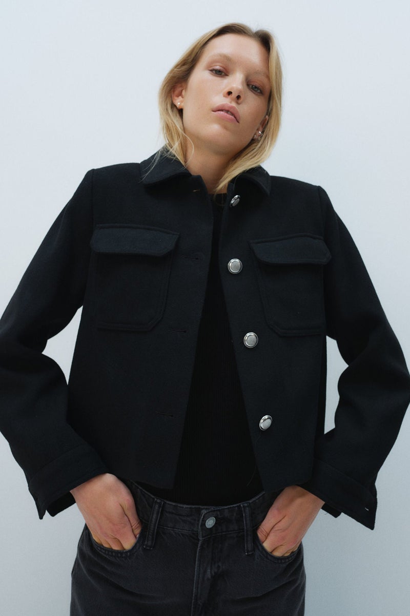 H&M Brushed-Finish Jacket  - Image 1
