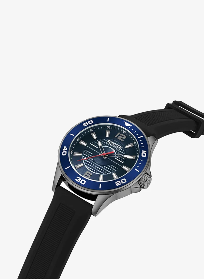 Kenneth Cole Reaction Kenneth Cole Reaction Analog Gents Watch With Black Silicon Strap 46mm - KRWGM9007102
