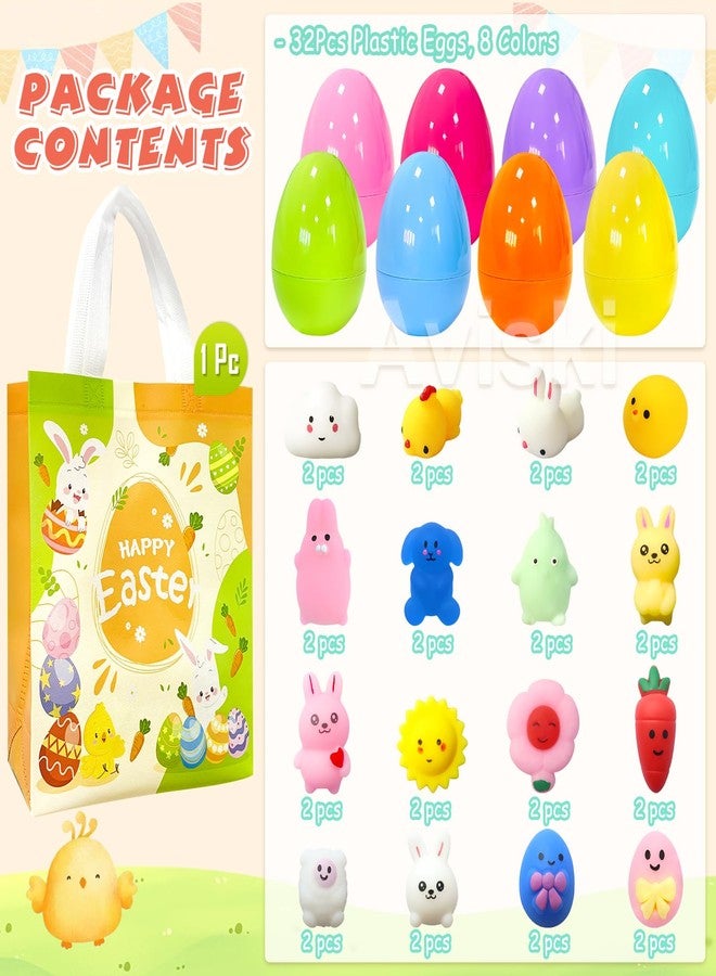 Aviski 32Pcs Easter Surprise Eggs with Cute Mochi Squishy Toys Premium for Easter Theme Party Favors, Supplies for Easter Egg Hunt, Basket Stuffers/Fillers, Classroom Prize Supplies Toddler Boys Girls - Image 2