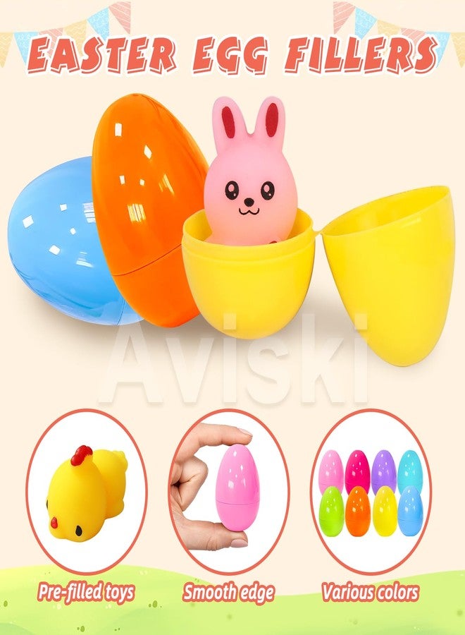 Aviski 32Pcs Easter Surprise Eggs with Cute Mochi Squishy Toys Premium for Easter Theme Party Favors, Supplies for Easter Egg Hunt, Basket Stuffers/Fillers, Classroom Prize Supplies Toddler Boys Girls - Image 4