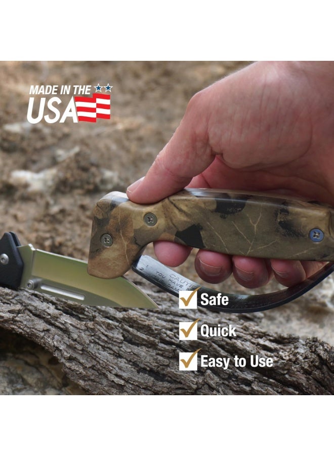AccuSharp AccuSharp Knife Sharpener, Ergonomic Comfortable Handle, Compact & Easy to Use, Restore and Hone Straight & Serrated Knives, Camo - Image 3