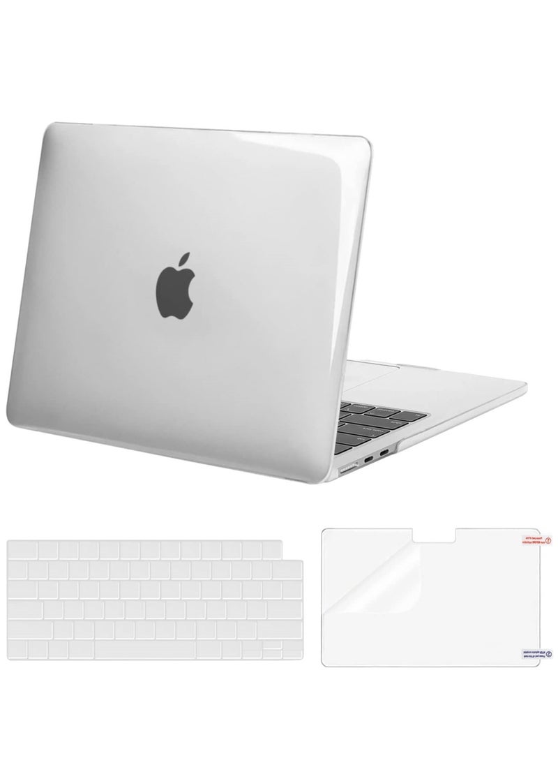 CaseBuy - Case for MacBook Air 13.6 inch M2 A2681 2022 Release Crystal Clear Case Plastic Hard Shell & Keyboard Cover & Screen Protector Compatible with MacBook Air 13.6" Transparent - Image 1