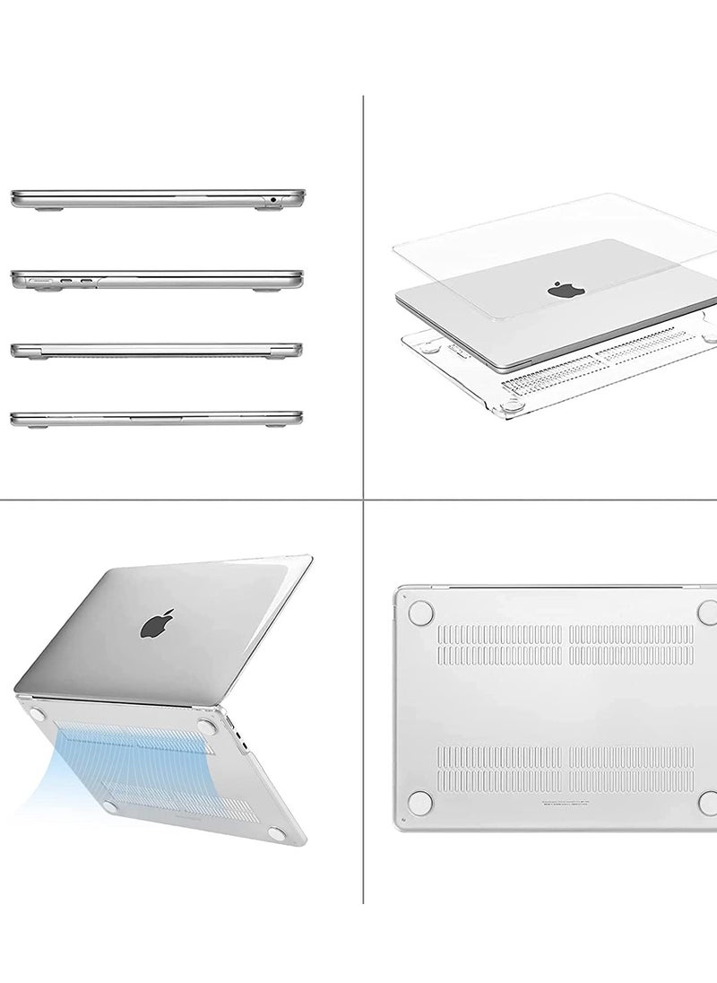 CaseBuy - Case for MacBook Air 13.6 inch M2 A2681 2022 Release Crystal Clear Case Plastic Hard Shell & Keyboard Cover & Screen Protector Compatible with MacBook Air 13.6" Transparent - Image 1