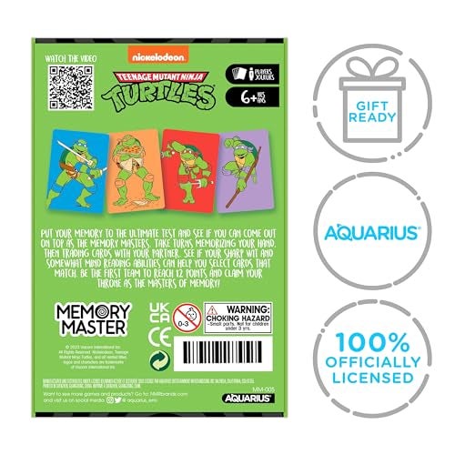 Aquarius Teenage Mutant Ninja Turtles Memory Master Card Game Fun Family Party Game for Kids Teens Adults Entertaining Game Night Gift Officially Licensed TMNT Merchandise - Image 5