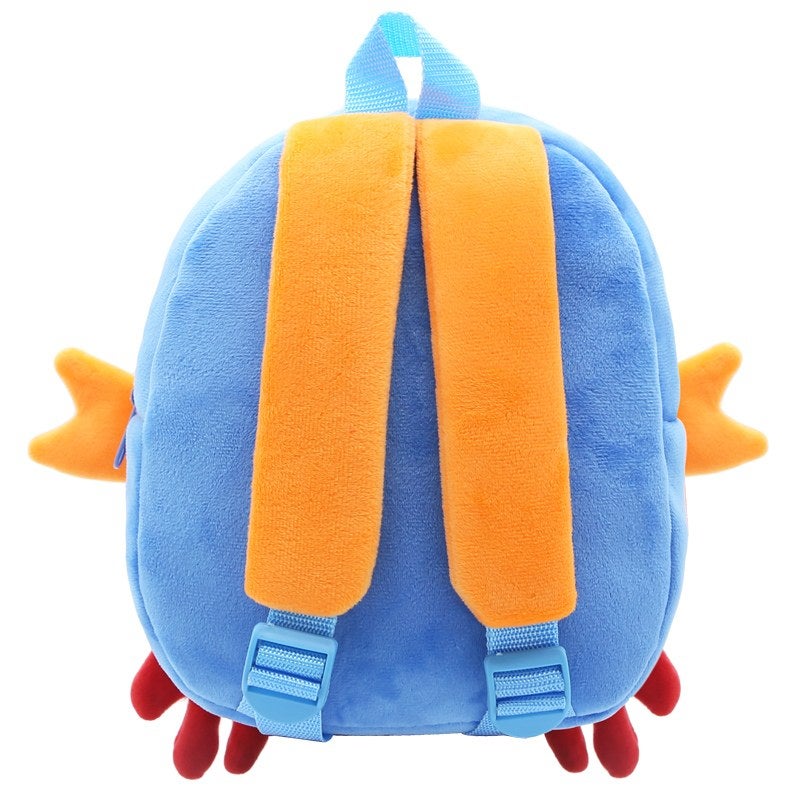 Plush Kids Backpack, Crab Animal Design, Soft Lightweight School Bag for Toddlers and Preschool Kids - Image 4