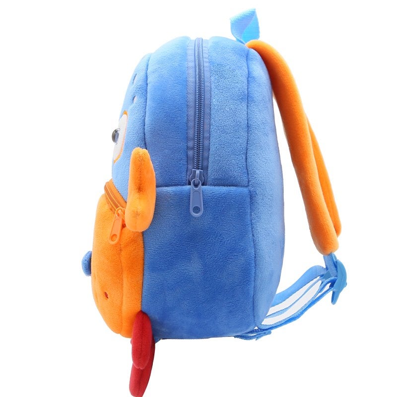 Plush Kids Backpack, Crab Animal Design, Soft Lightweight School Bag for Toddlers and Preschool Kids - Image 3