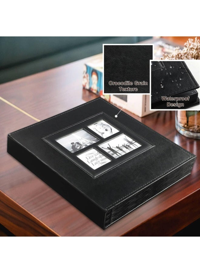 CMGTYYD Photo Album, 500 4x6In Pockets Photos, Leather Cover Extra Large Capacity Family Wedding Picture Albums Holds 500 Horizontal and Vertical Photos (Black) - Image 5