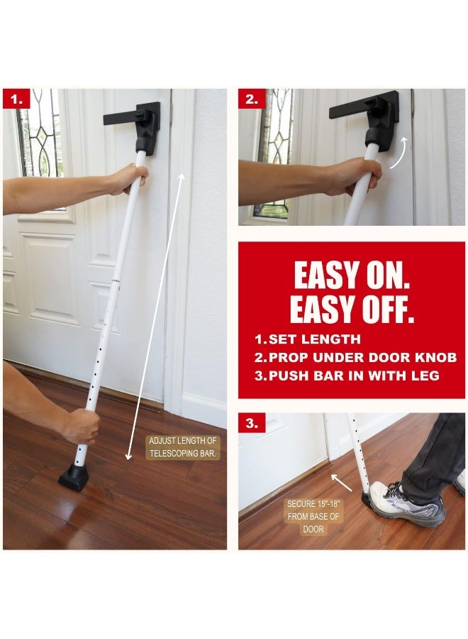 SECURITYMAN Door Security Bar & Sliding Patio Bar - Constructed of High Grade Iron - Great for Apartment Security, Hotel Safety, or Home Protection Door Stoppers - Image 4