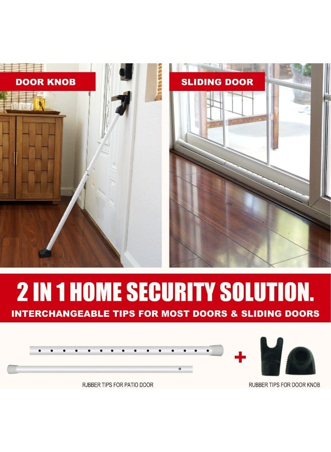 SECURITYMAN Door Security Bar & Sliding Patio Bar - Constructed of High Grade Iron - Great for Apartment Security, Hotel Safety, or Home Protection Door Stoppers - Image 2