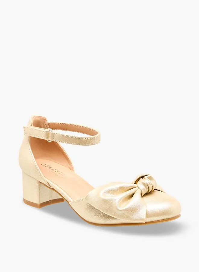 سيليست Girls Block Heel Ankle Strap Shoes