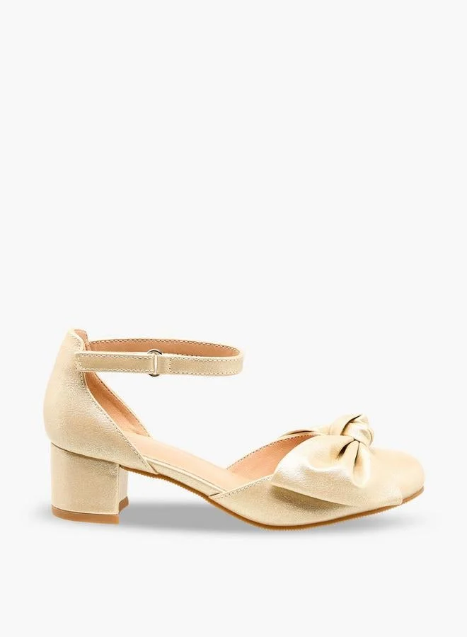 Celeste Girls Block Heel Ankle Strap Shoes
