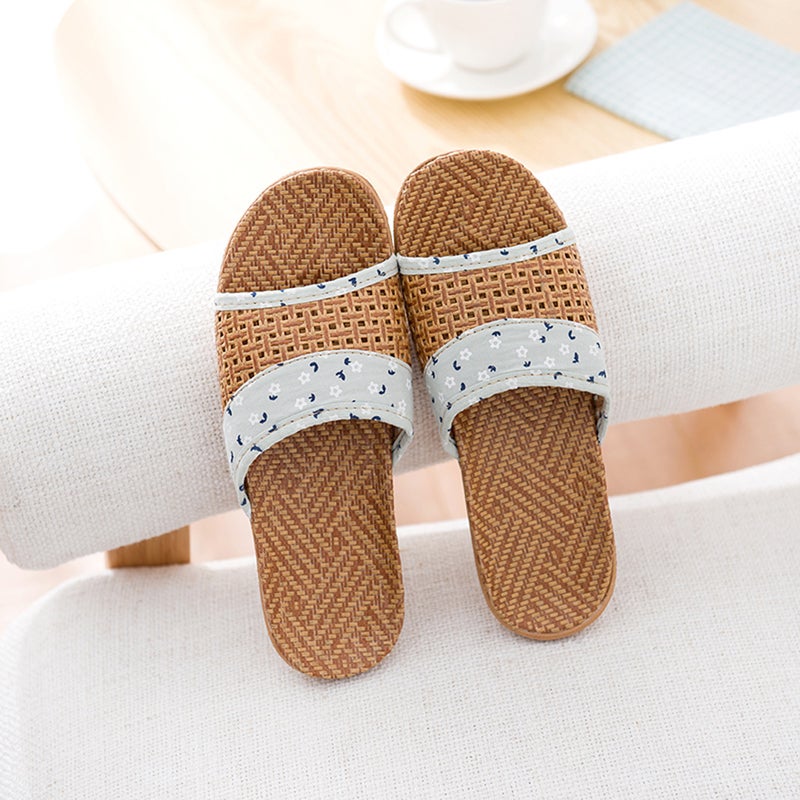 2 Pairs Printing Thick Bottom Slippers Shoes Non Sandals Open Toed Slippers for Home (Green, Size 25CM, 8US, 5.5UK，39EU, 9.825Inch ) - Image 5
