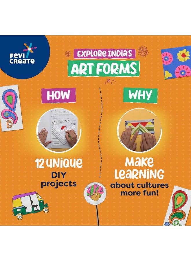 Pidilite Fevicreate Artastic India Craft Kit | Project Book with 12 Educational Activities, Colours, Craft Supplies | Fun way to boost child's knowledge | By Fevicol | Return Gift for Kids Age 8+ years  - Image 4