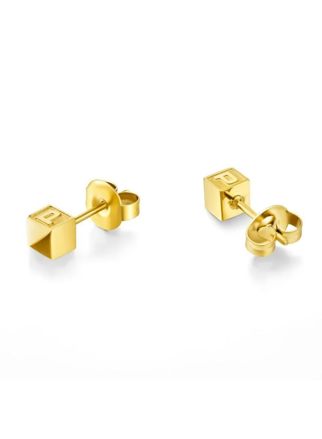 POLICE Cubet  Earring For Women Yellow Gold Plated