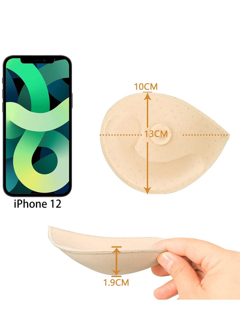 KASTWAVE Bra Pad Inserts, Women's Removable Underwear Inserts Sponge Cups Semicircular Replacement Inserts Pads for Yoga Swimwear Bikini Swimsuits, Etc. (6 Pairs, White Black Skin Color) - Image 4